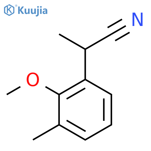 2-(2-methoxy-3-methylphenyl)propanenitrile structure