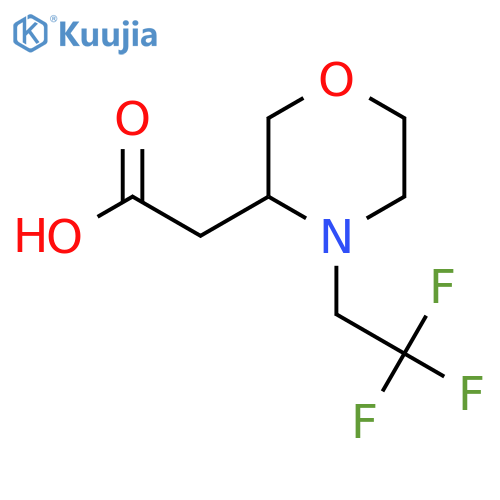 2-4-(2,2,2-trifluoroethyl)morpholin-3-ylacetic acid structure