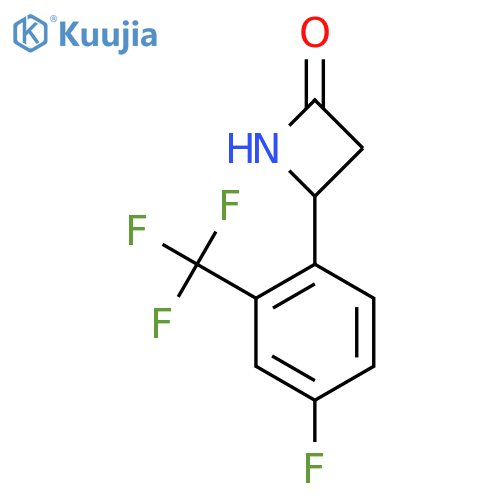 4-4-fluoro-2-(trifluoromethyl)phenylazetidin-2-one structure
