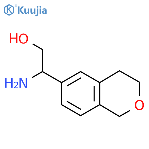2-amino-2-(3,4-dihydro-1H-2-benzopyran-6-yl)ethan-1-ol structure