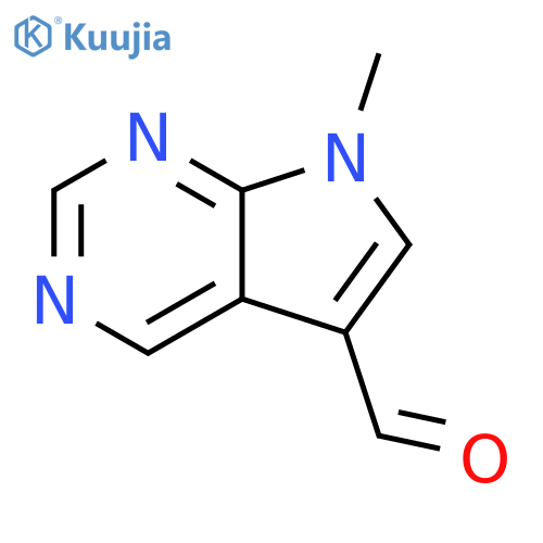 7-methyl-7H-pyrrolo[2,3-d]pyrimidine-5-carbaldehyde structure