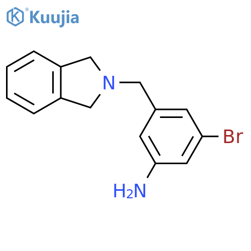 Benzenamine, 3-bromo-5-[(1,3-dihydro-2H-isoindol-2-yl)methyl]- structure