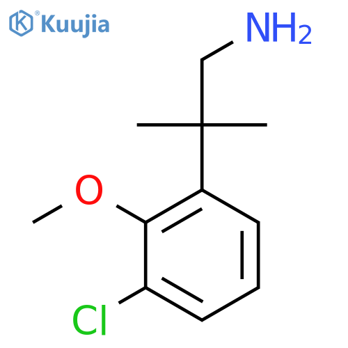 2-(3-chloro-2-methoxyphenyl)-2-methylpropan-1-amine structure
