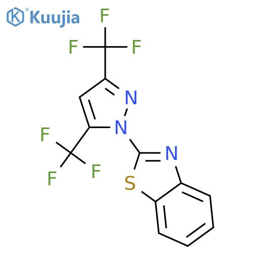 Benzothiazole, 2-[3,5-bis(trifluoromethyl)-1H-pyrazol-1-yl]- structure