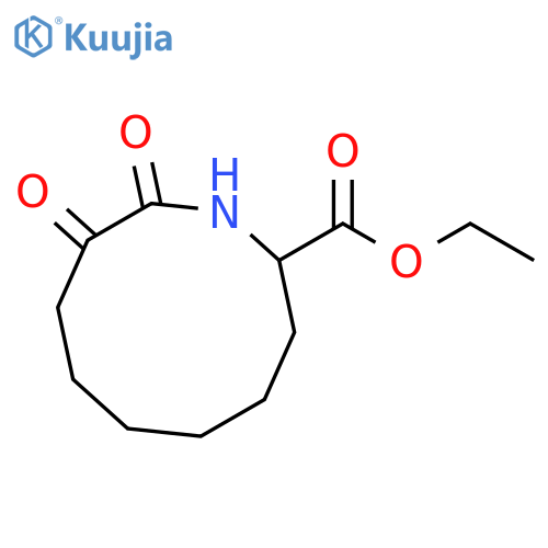 2-Azecinecarboxylic acid, decahydro-9,10-dioxo-, ethyl ester structure