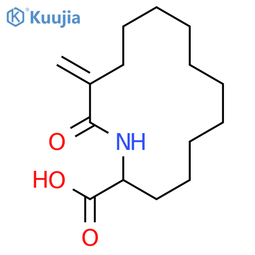 Azacyclotetradecane-2-carboxylic acid, 13-methylene-14-oxo- structure