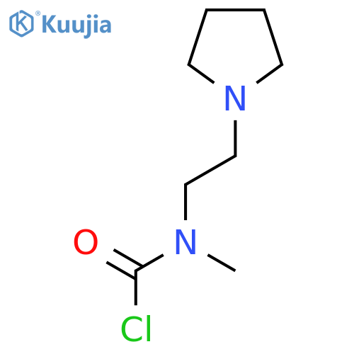N-methyl-N-2-(pyrrolidin-1-yl)ethylcarbamoyl chloride structure