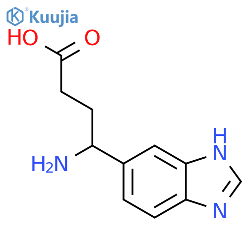 4-amino-4-(1H-1,3-benzodiazol-5-yl)butanoic acid structure