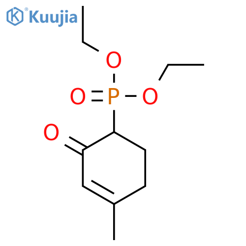 Phosphonic acid, (4-methyl-2-oxo-3-cyclohexen-1-yl)-, diethyl ester, (±)- structure