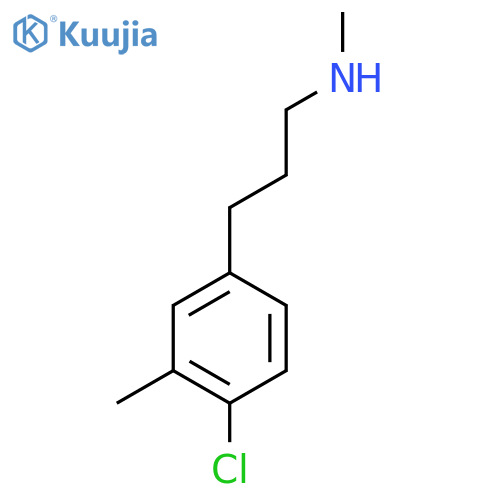 3-(4-chloro-3-methylphenyl)propyl(methyl)amine structure
