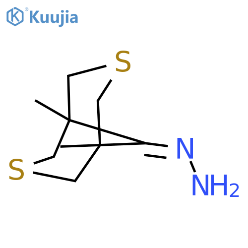 3,7-Dithiabicyclo[3.3.1]nonan-9-one, 1,5-dimethyl-, hydrazone structure