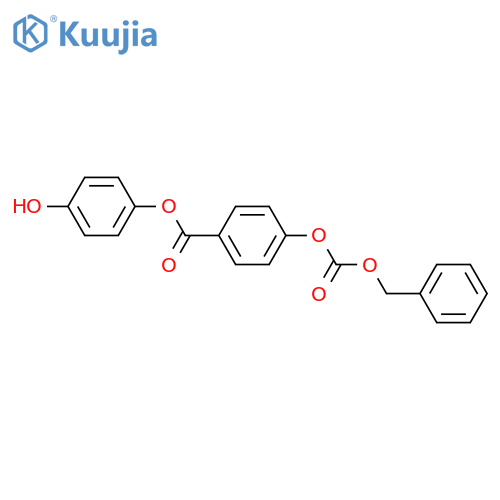 Benzoic acid, 4-[[(phenylmethoxy)carbonyl]oxy]-, 4-hydroxyphenyl ester structure