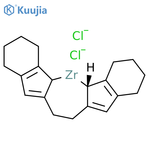 rac-ethylenebis(4,5,6,7-tetrahydro-1-indenyl)zirconium dichloride structure