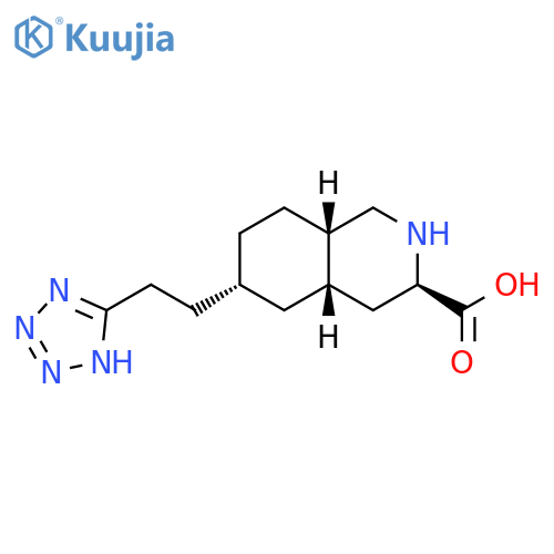 3-Isoquinolinecarboxylicacid, decahydro-6-[2-(1H-tetrazol-5-yl)ethyl]-, (3R,4aS,6S,8aS)- (9CI) structure