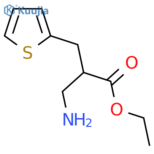 ethyl 3-amino-2-(thiophen-2-yl)methylpropanoate structure