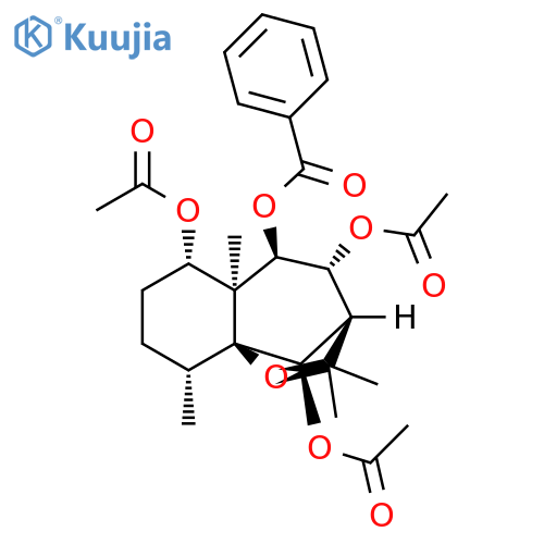 2H-3,9a-Methano-1-benzoxepin-4,5,6,10-tetrol,octahydro-2,2,5a,9-tetramethyl-, 4,6,10-triacetate 5-benzoate,(3R,4R,5R,5aS,6S,9R,9aS,10R)- structure