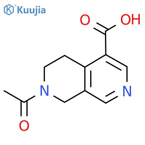 7-Acetyl-5,6,7,8-tetrahydro-2,7-naphthyridine-4-carboxylic acid structure