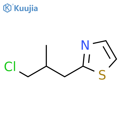 Thiazole, 2-(3-chloro-2-methylpropyl)- structure