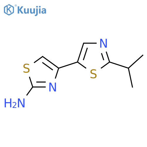 4-2-(propan-2-yl)-1,3-thiazol-5-yl-1,3-thiazol-2-amine structure