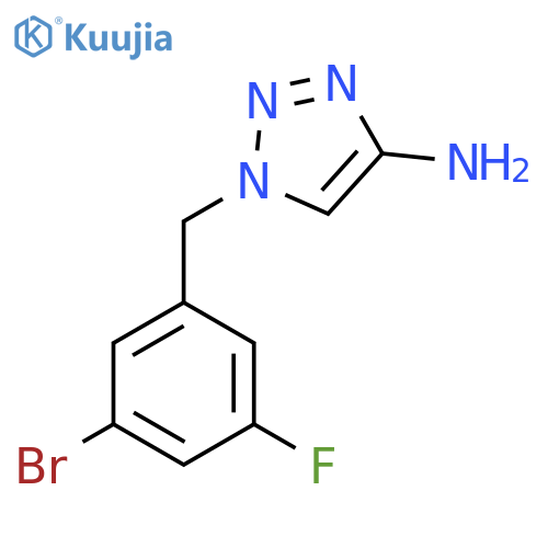 1-(3-bromo-5-fluorophenyl)methyl-1H-1,2,3-triazol-4-amine structure