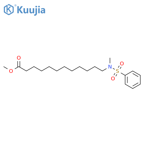 Dodecanoic acid, 12-[methyl(phenylsulfonyl)amino]-, methyl ester structure