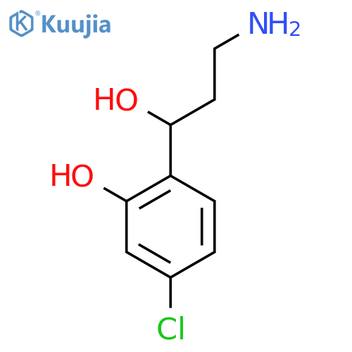 2-(3-amino-1-hydroxypropyl)-5-chlorophenol structure