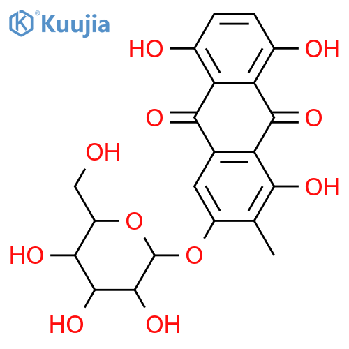 1,3,5,8-Tetrahydroxy-2-methylanthraquinone; 3-O-β-D-Galactopyranoside structure