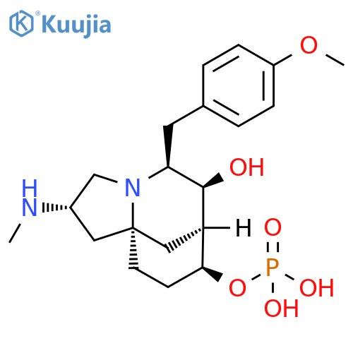 1H-7,10a-Methanopyrrolo[1,2-a]azocine-6,8-diol,octahydro-5-[(4-methoxyphenyl)methyl]-2-(methylamino)-, 8-(dihydrogenphosphate), (2S,5S,6S,7R,8S,10aS)- structure