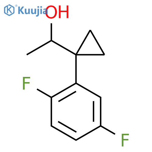 1-1-(2,5-difluorophenyl)cyclopropylethan-1-ol structure