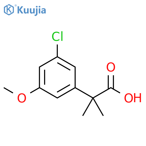 2-(3-chloro-5-methoxyphenyl)-2-methylpropanoic acid structure