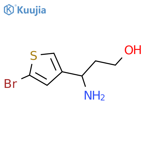 3-Amino-3-(5-bromothiophen-3-yl)propan-1-ol structure