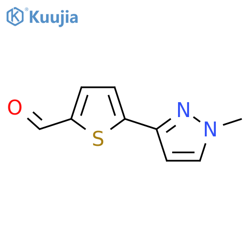 2-Thiophenecarboxaldehyde, 5-(1-methyl-1H-pyrazol-3-yl)- structure