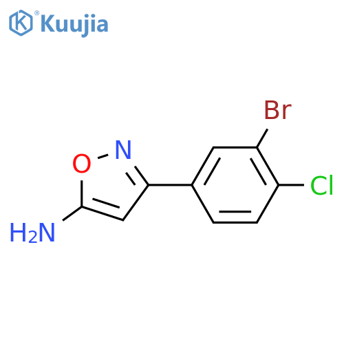 3-(3-bromo-4-chlorophenyl)-1,2-oxazol-5-amine structure