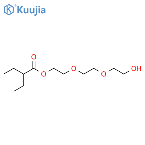 Butanoic acid, 2-ethyl-, 2-[2-(2-hydroxyethoxy)ethoxy]ethyl ester structure