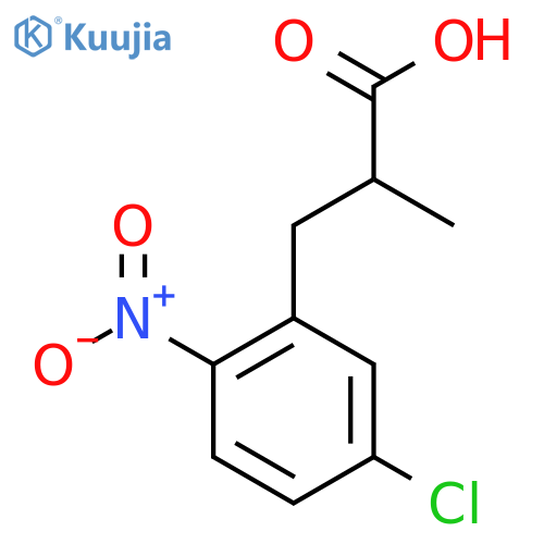 3-(5-chloro-2-nitrophenyl)-2-methylpropanoic acid structure