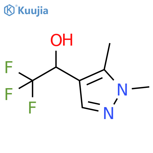 1-(1,5-dimethyl-1H-pyrazol-4-yl)-2,2,2-trifluoroethan-1-ol structure