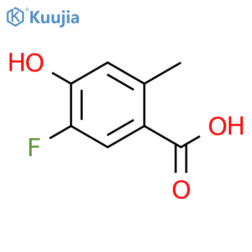 5-Fluoro-4-hydroxy-2-methylbenzoic acid structure