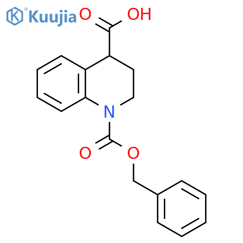 1-(benzyloxy)carbonyl-1,2,3,4-tetrahydroquinoline-4-carboxylic acid structure