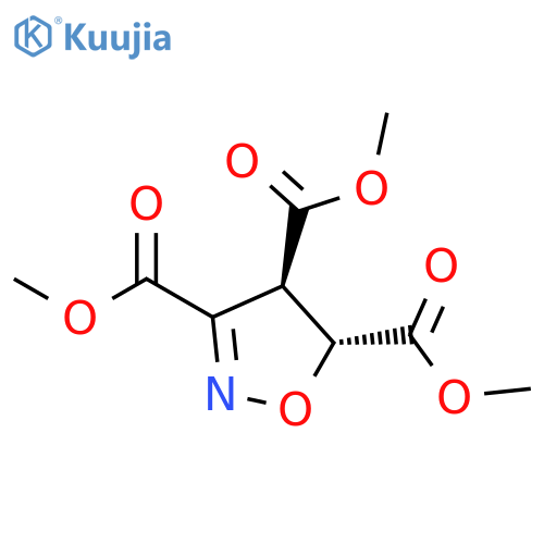 Isoxazoletricarboxylic acid, 4,5-dihydro-, trimethyl ester, trans- structure