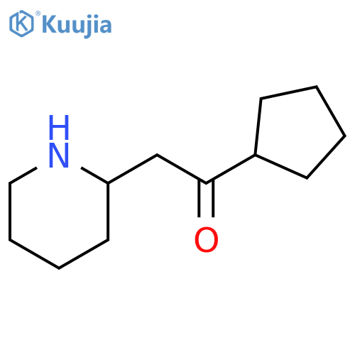 1-cyclopentyl-2-(piperidin-2-yl)ethan-1-one structure