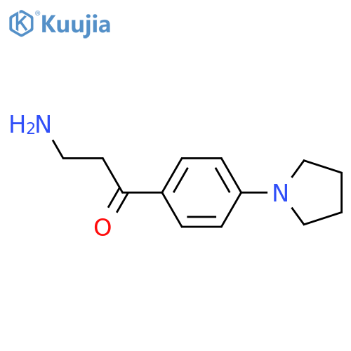 3-amino-1-4-(pyrrolidin-1-yl)phenylpropan-1-one structure