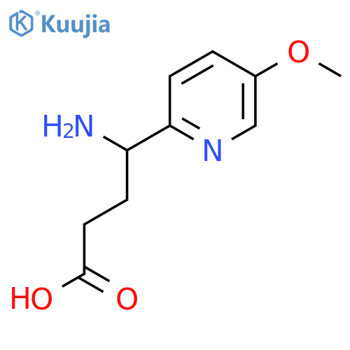 4-amino-4-(5-methoxypyridin-2-yl)butanoic acid structure