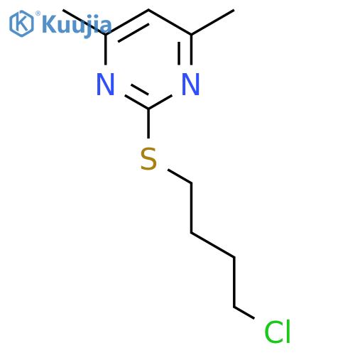 Pyrimidine, 2-[(4-chlorobutyl)thio]-4,6-dimethyl- structure