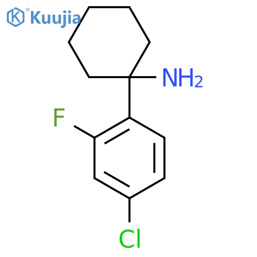 1-(4-chloro-2-fluorophenyl)cyclohexan-1-amine structure