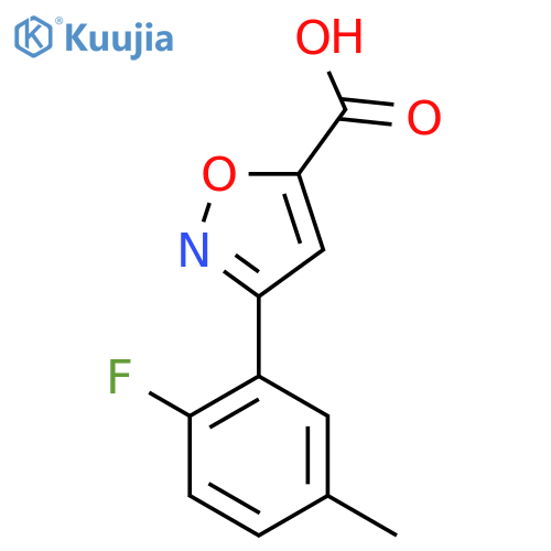 3-(2-Fluoro-5-methylphenyl)-1,2-oxazole-5-carboxylic acid structure