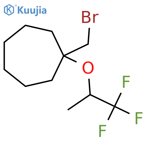 1-(bromomethyl)-1-(1,1,1-trifluoropropan-2-yl)oxycycloheptane structure