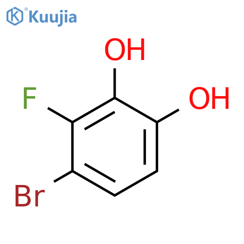 4-bromo-3-fluorobenzene-1,2-diol structure
