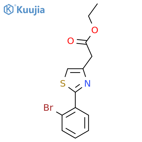 Ethyl 2-[2-(2-bromophenyl)-1,3-thiazol-4-yl]acetate structure