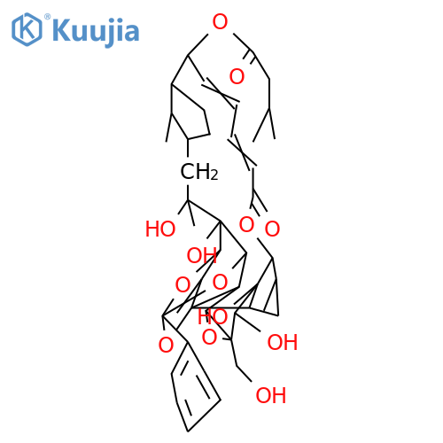 [6,7,24,25-Tetrahydroxy-5-(hydroxymethyl)-10,24,31,33-tetramethyl-13-oxo-28-phenyl-4,12,27,29,32-pentaoxaoctacyclo[26.3.1.119,22.01,8.02,26.03,5.07,11.025,30]tritriaconta-14,16-dien-18-yl] 3-methylbutanoate structure