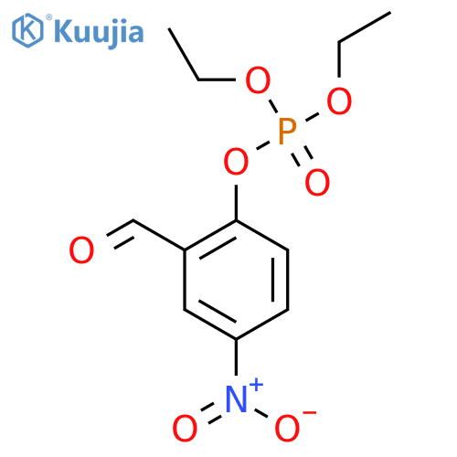 Phosphoric acid, diethyl 2-formyl-4-nitrophenyl ester structure